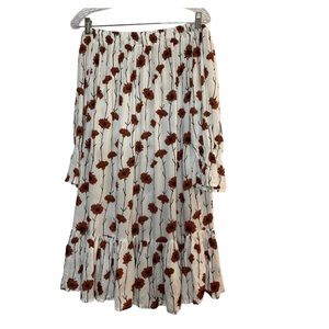 PRITI White Red Floral Off-the Shoulder Short Sundress